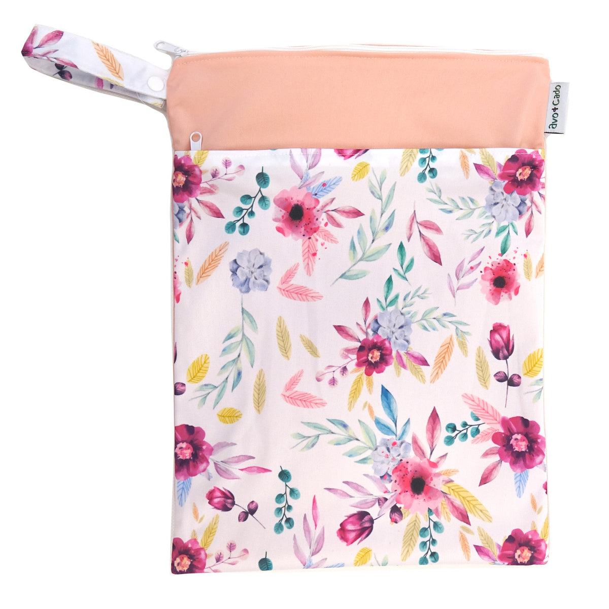 avo+cado Wetbag Medium mit zwei Fächern – Blumen – Wetbag medium – MamaMilla