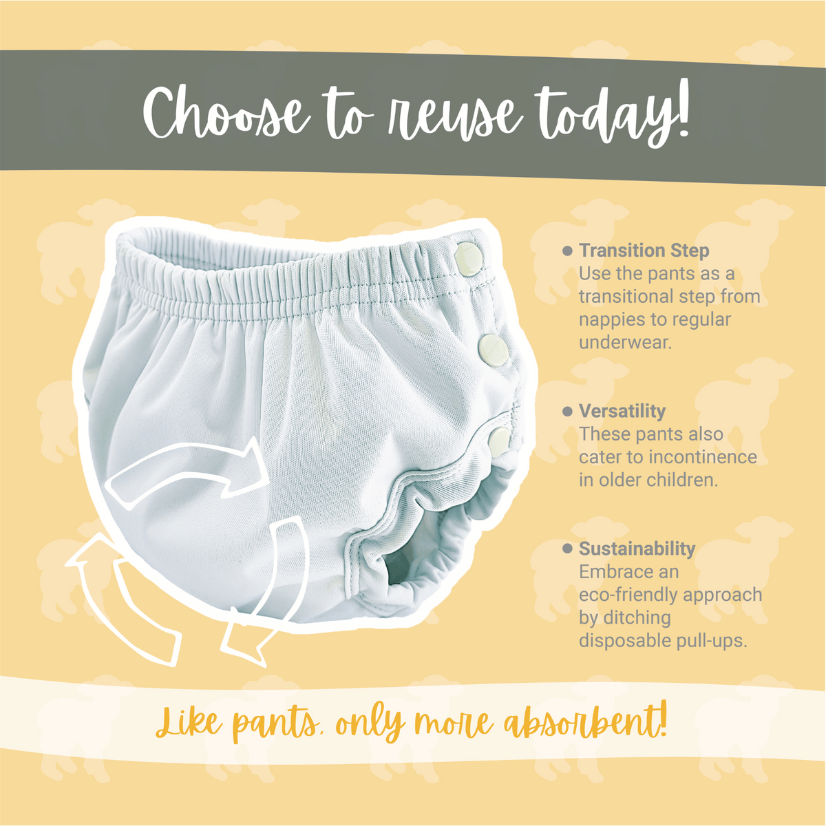Little Lamb Waterproof Underpants (Trainingshose) – Truffle Shuffle – Wasserdichte Unterhose – MamaMilla