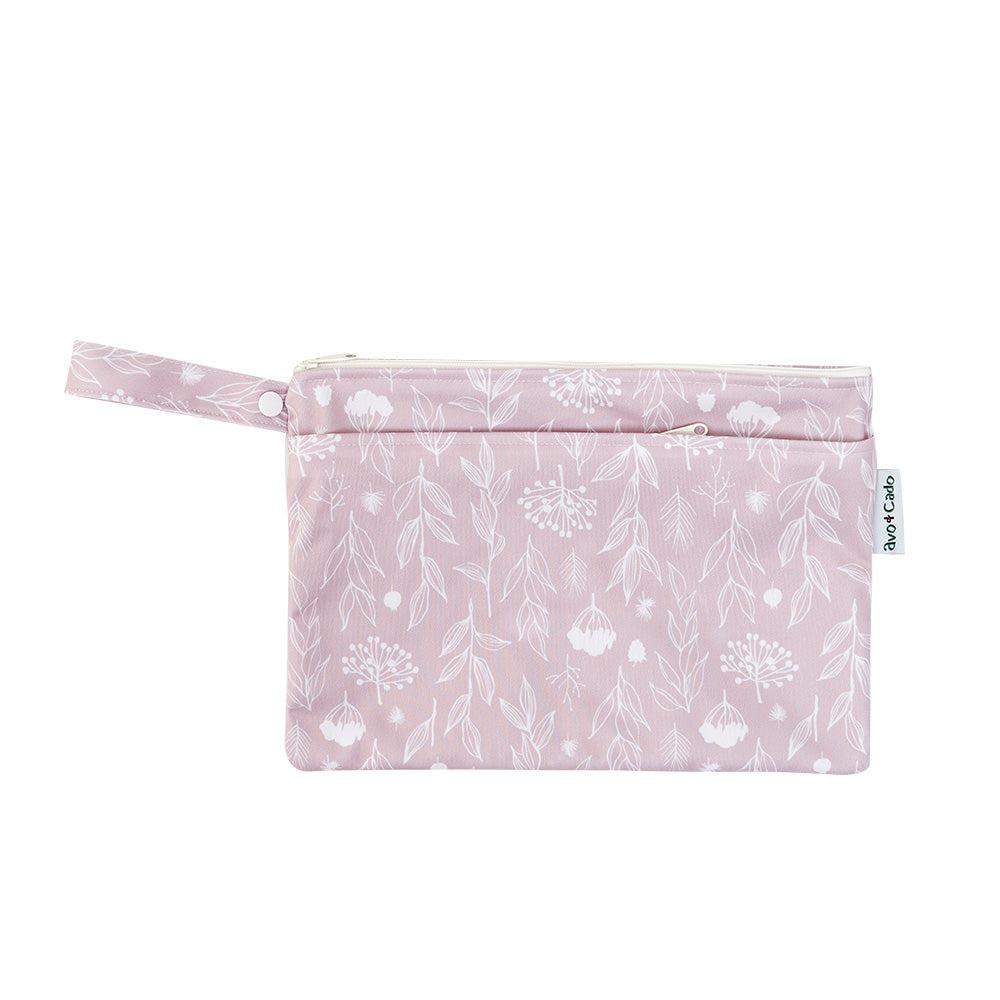 avo+cado Wetbag klein mit zwei Räumen und Hank – Wildpflanzen – Wetbag klein – MamaMilla
