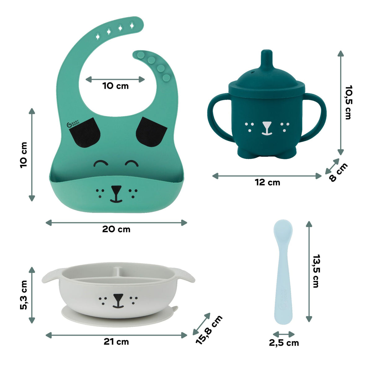 Babymoov Tafelservice 12–24 Monate – Blue Dog – Tafelservice – MamaMilla