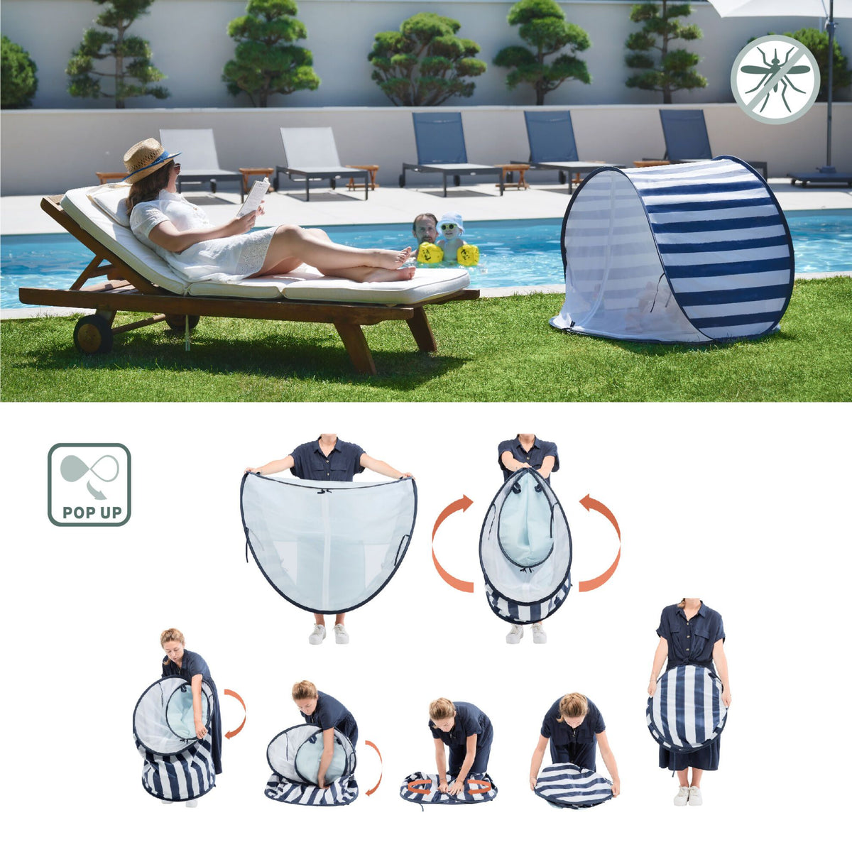 Babymoov UV-Zelt – Mariniére – UV-Zelt – MamaMilla