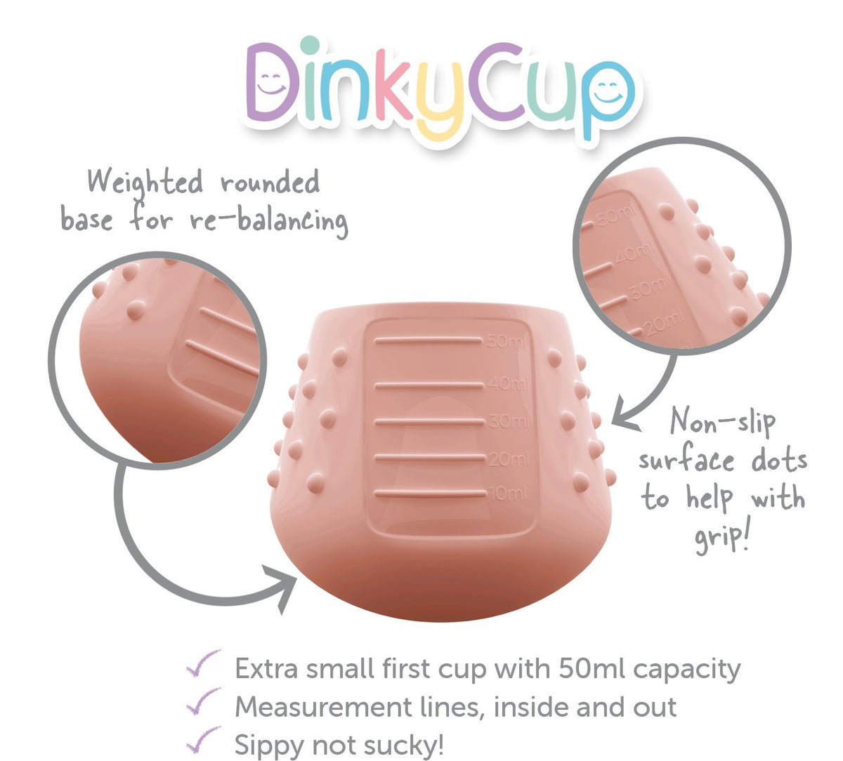 Tidy Tot Silikonbecher – My First Cup – Mauve – Becher – MamaMilla