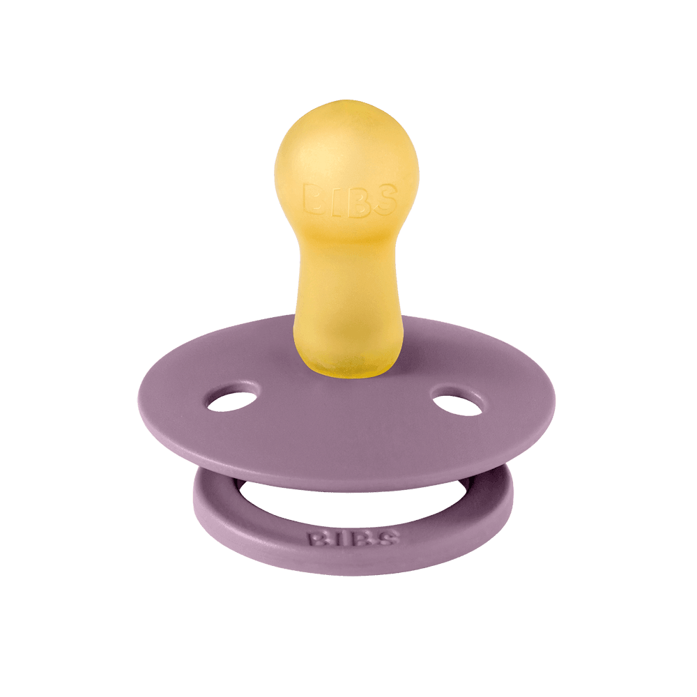 BIBS Color runder Schnuller, Größe 2, Latex – Violet Sky/Mauve (2er-Pack) – MamaMilla