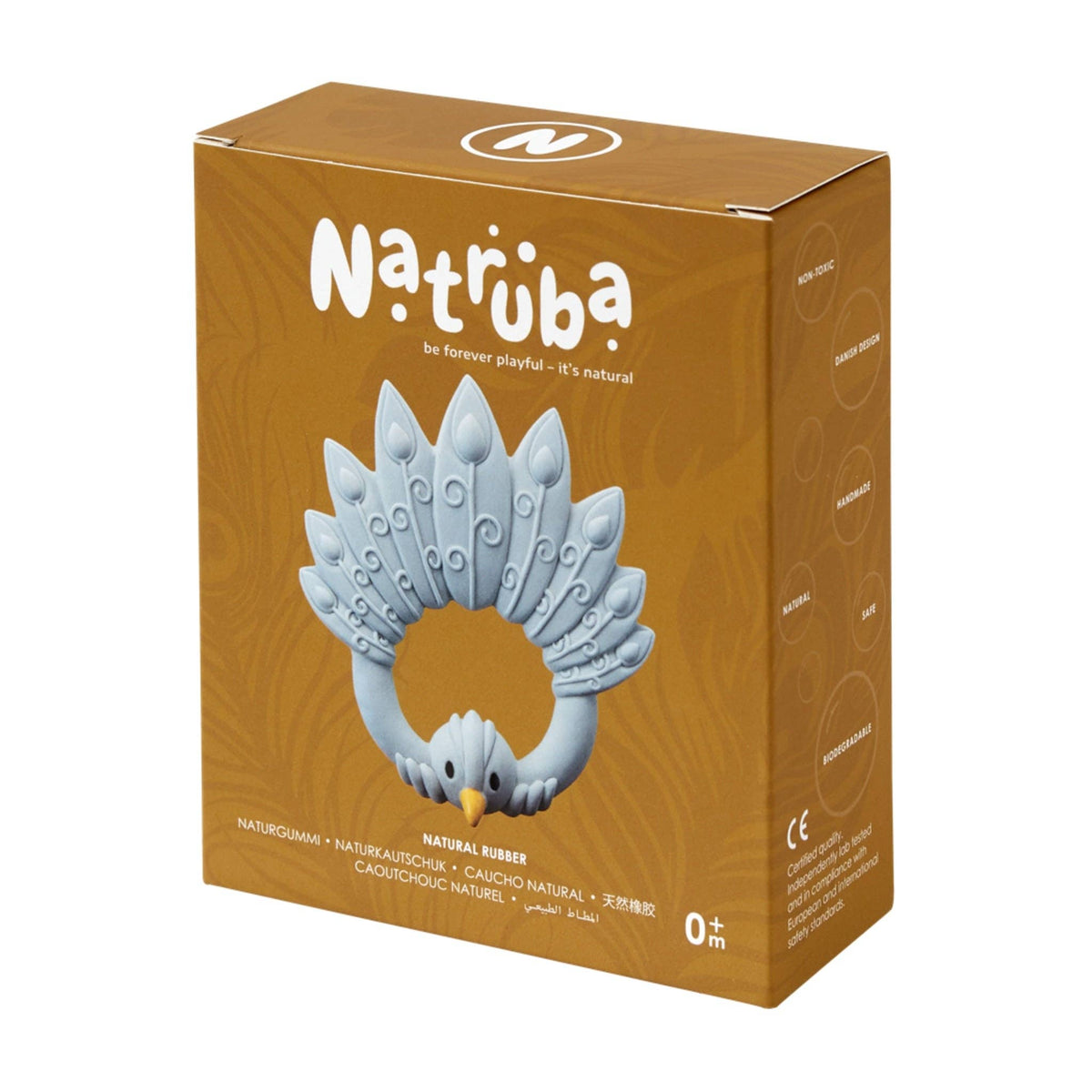 Natruba-Beißring aus Naturkautschuk – Pfauenblau – Beißring – MamaMilla