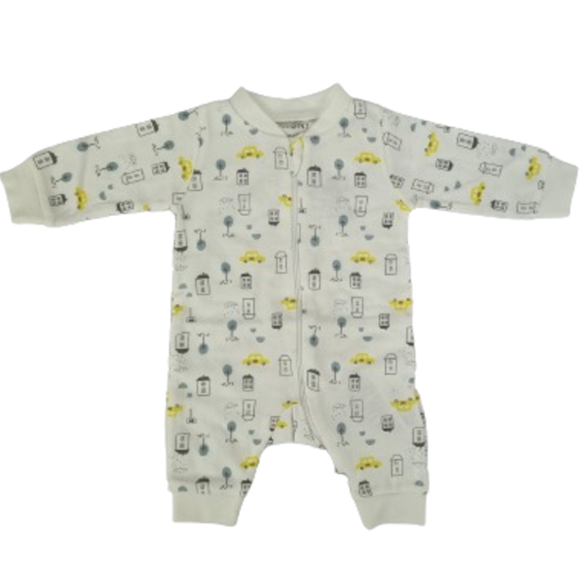 Fixoni Einteiler/Nachthemd ohne Füße – New Nadja – City – Off White – Nachtwäsche – MamaMilla