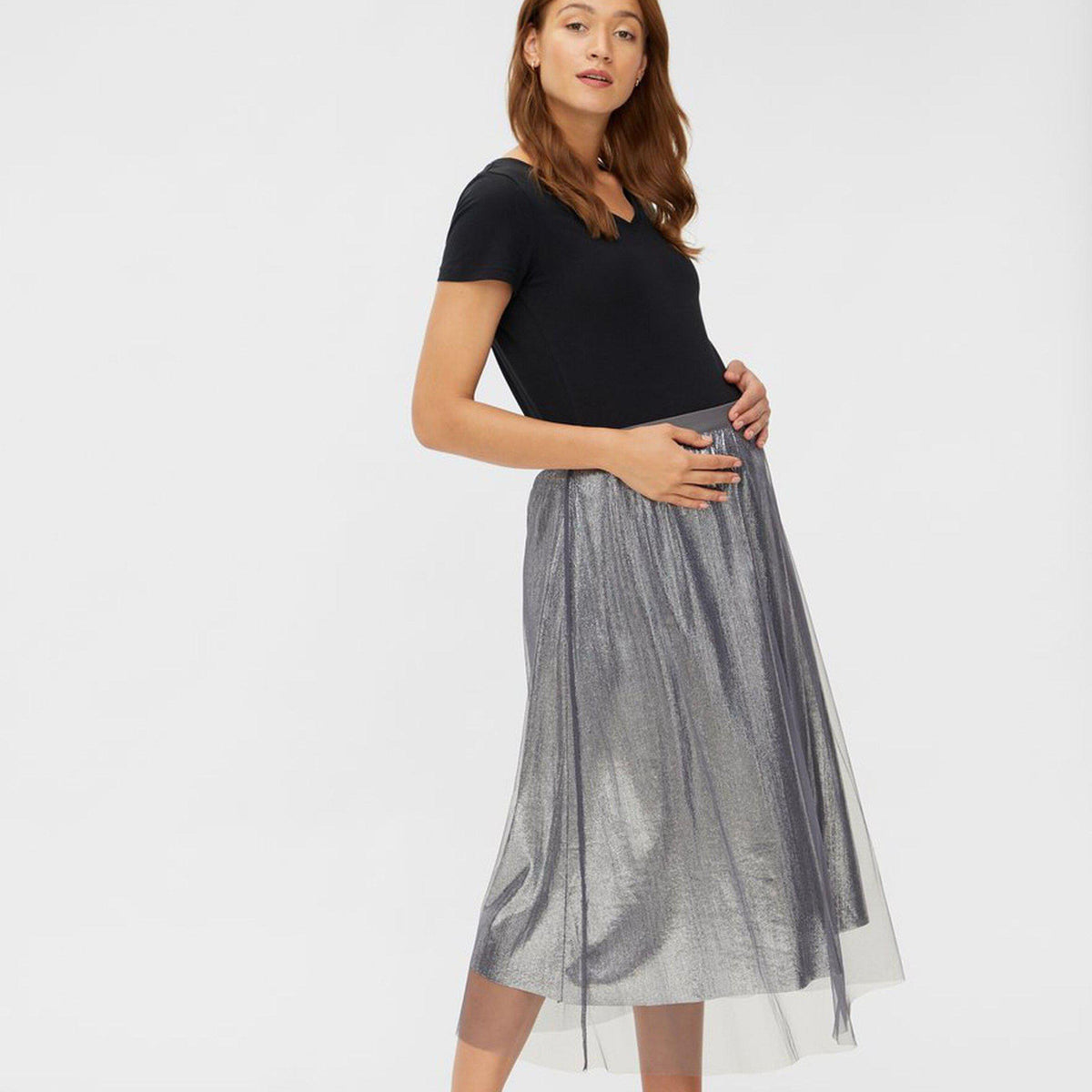 Mamalicious Glitzer-Umstandsrock – Umstandsmode – MamaMilla