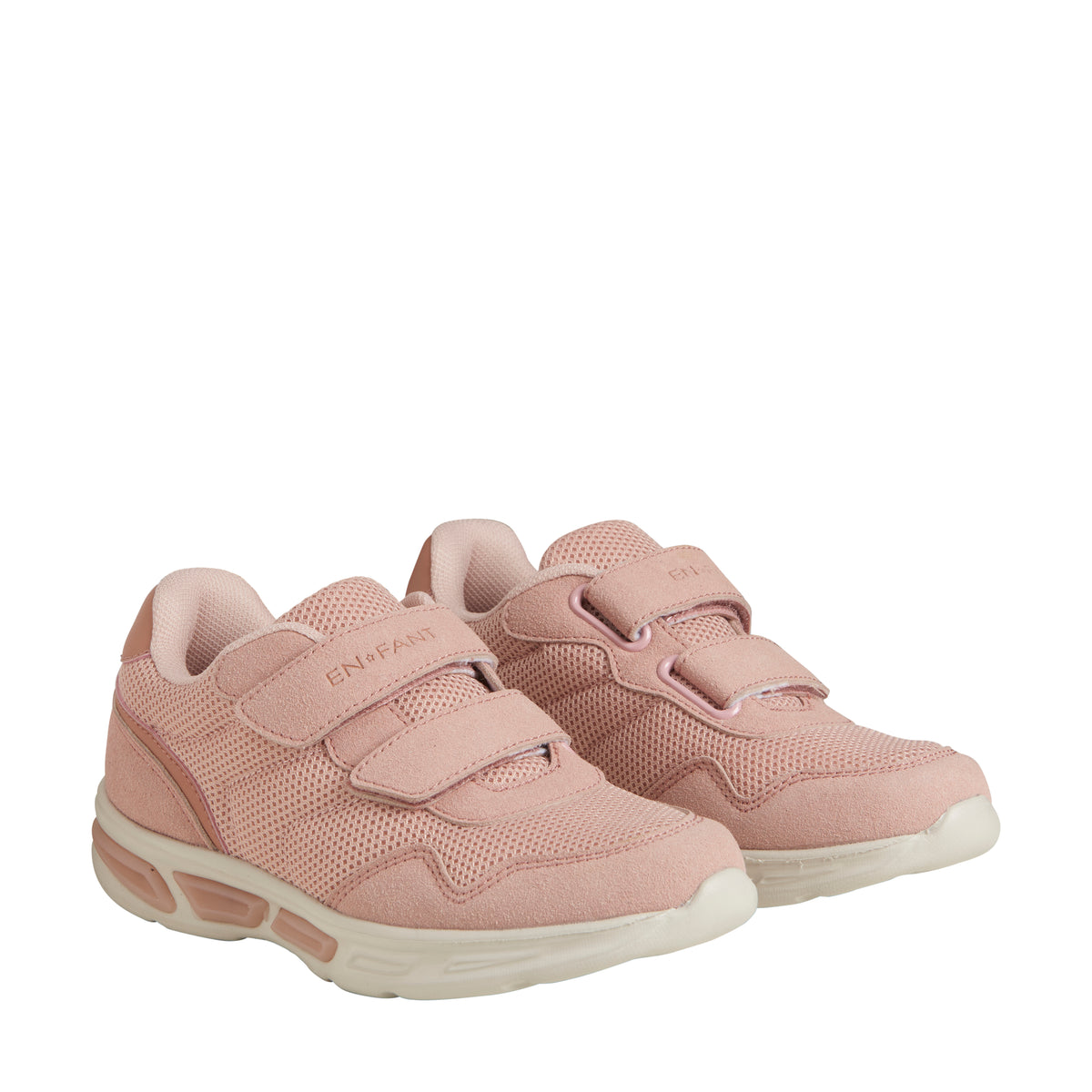 Ein FANTASTISCHER, leichter Sneaker mit Klettverschluss und Licht – Misty Rose – Schuhe – MamaMilla
