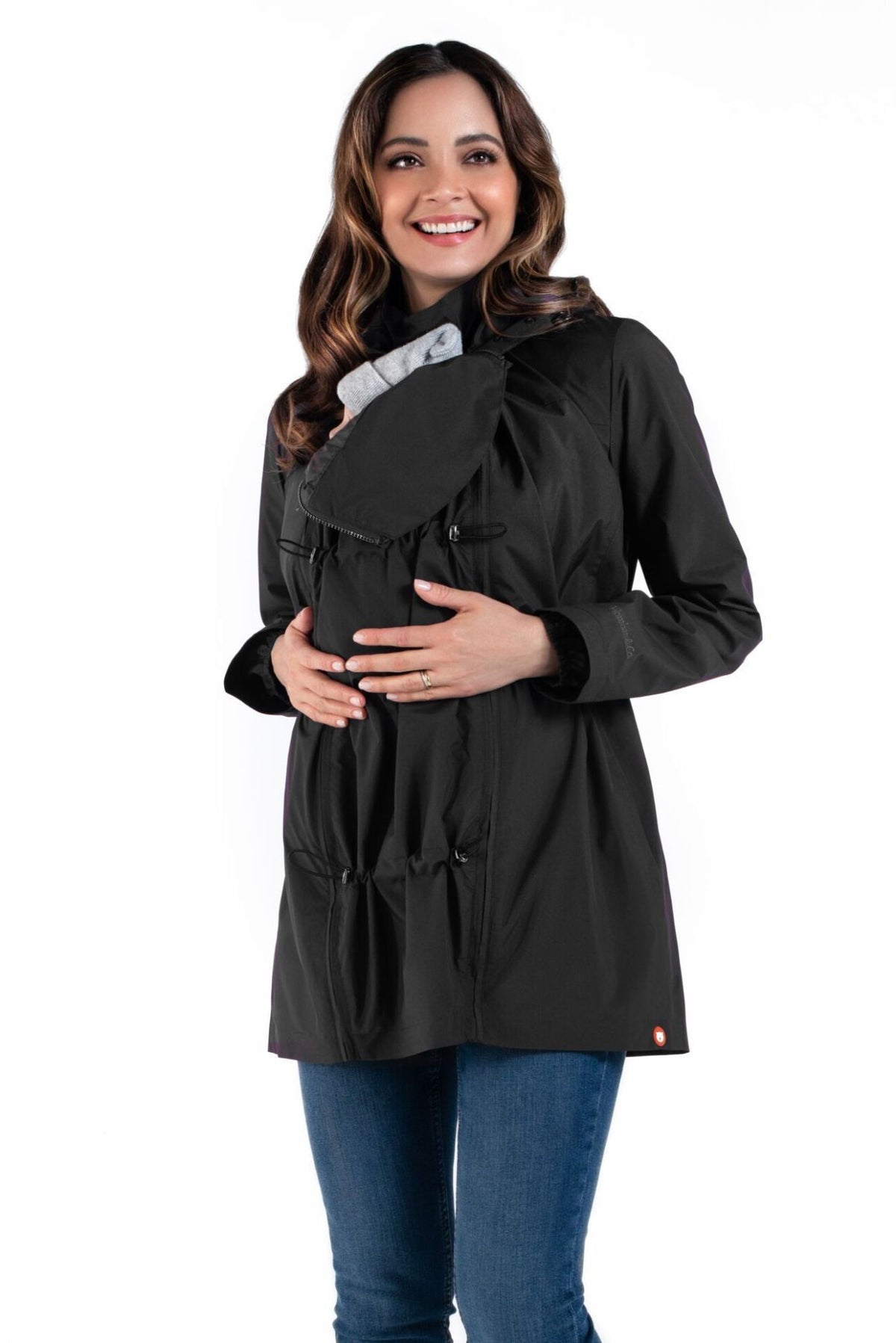 Wombat & Co. NUMBAT 4-in-1 Übergangsjacke für Schwangere/Tragejacke – Schwarz – Tragejacke – MamaMilla