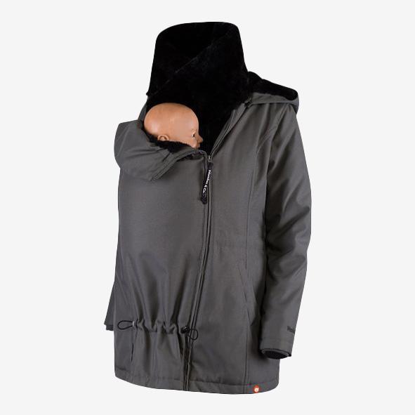 Wombat & Co. WALLABY 4-in-1-Winterjacke für Schwangere/Tragejacke – Grau – Tragejacke – MamaMilla
