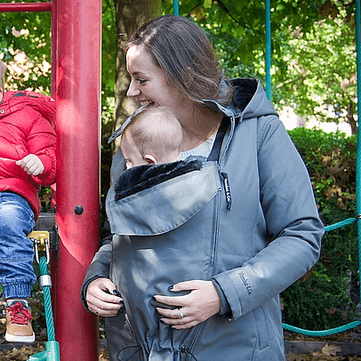 Wombat & Co. WALLABY 4-in-1-Winterjacke für Schwangere/Tragejacke – Grau – Tragejacke – MamaMilla