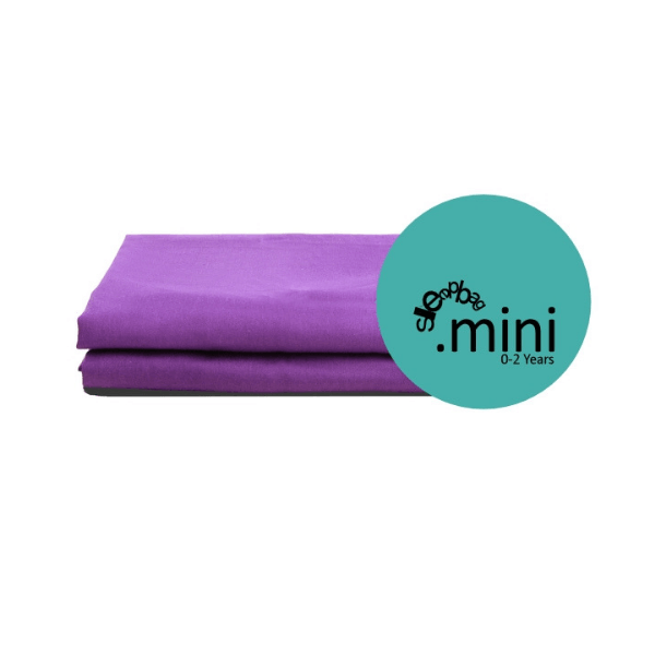 2er-Pack Bettlaken für Sleepbag.mini Schlafsack – Lila – Zubehör für Schlafsack – MamaMilla