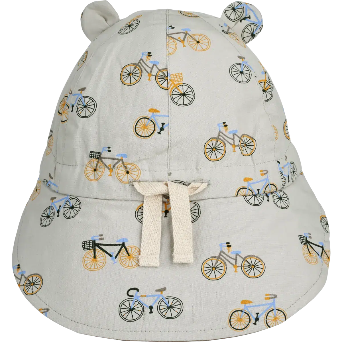 Liewood Wende-Sonnenhut mit Schirm und Ohr – Gorm – Fahrrad/Wolkenblau – Sonnenhut – MamaMilla