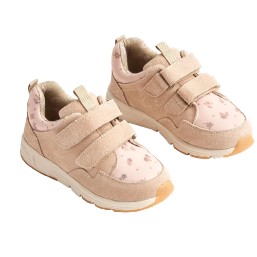 Wheat Toney bedruckter Klett-Sneaker – rosa-beige Blumen – Schuhe – MamaMilla