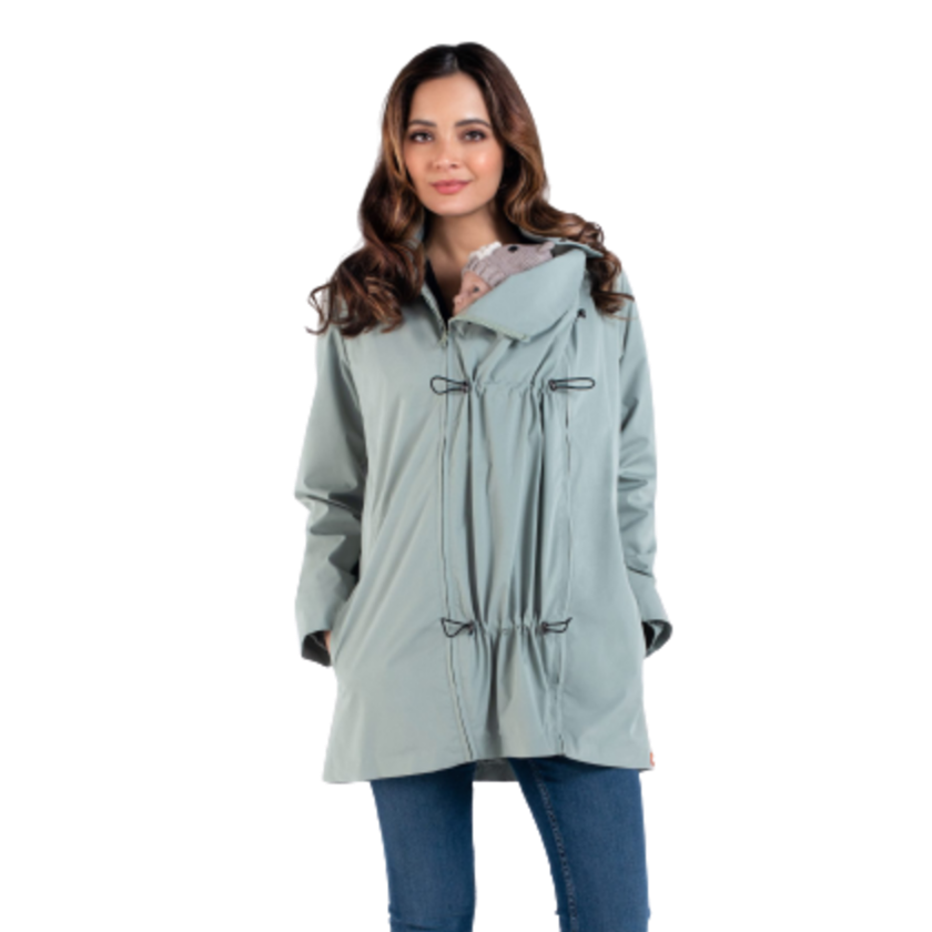 Wombat & Co. NUMBAT 4-in-1 Übergangsjacke für Schwangere/Tragejacke – Mintgrün – Tragejacke – MamaMilla