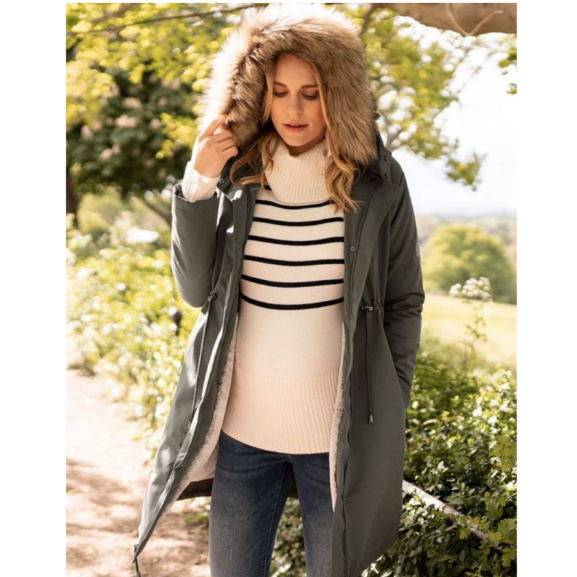Seraphine Warte- und Tragejacke 3-in-1 – Valetta – Khaki – Tragejacke – MamaMilla