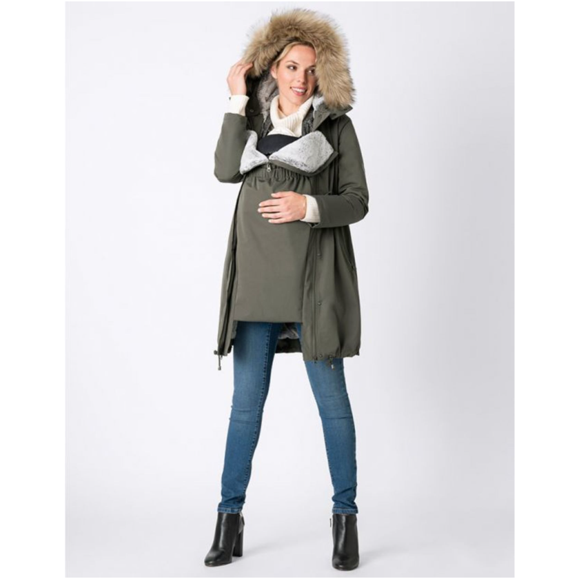 Seraphine Warte- und Tragejacke 3-in-1 – Valetta – Khaki – Tragejacke – MamaMilla