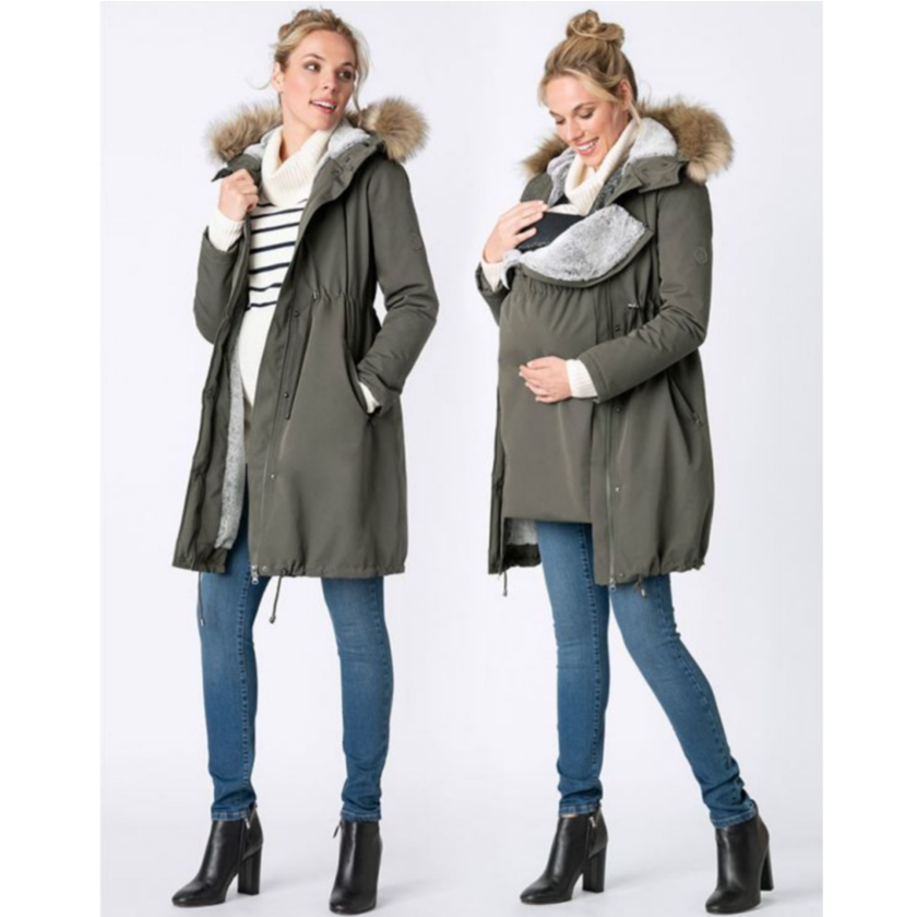 Seraphine Warte- und Tragejacke 3-in-1 – Valetta – Khaki – Tragejacke – MamaMilla