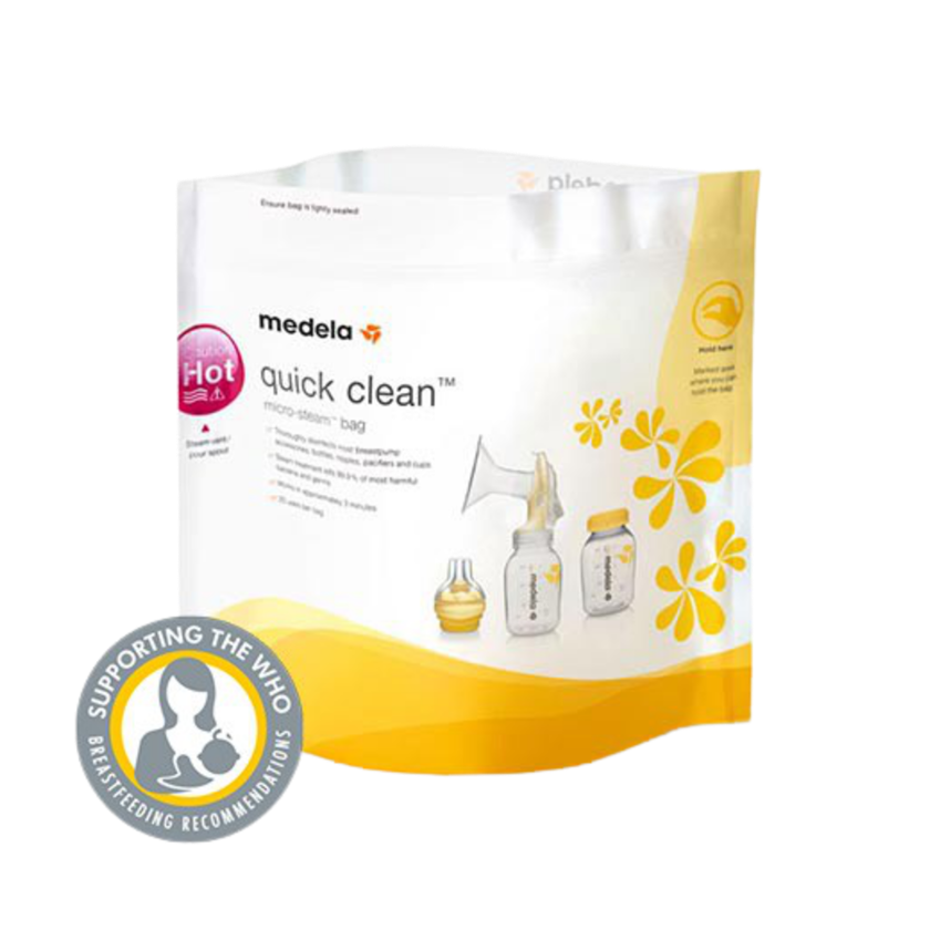 Medela – Quick Clean Beutel zur Sterilisation in der Mikrowelle – Flaschenbaby – MamaMilla