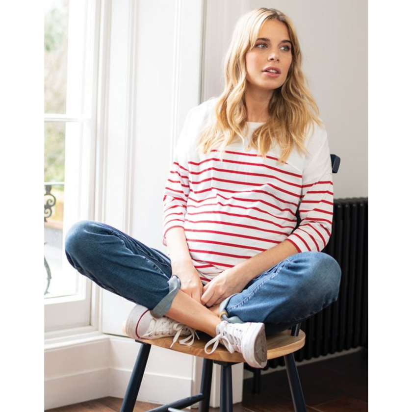 Seraphine Slim Boyfriend Umstandsjeans – Carsten – Mittelblau – Umstandsmode – MamaMilla