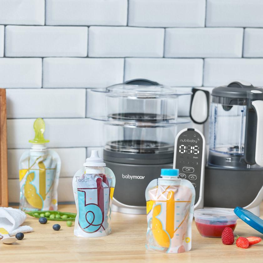 Babymoov Wiederverwendbare Quetschbeutel FOODI – Starterset – Porridge – MamaMilla