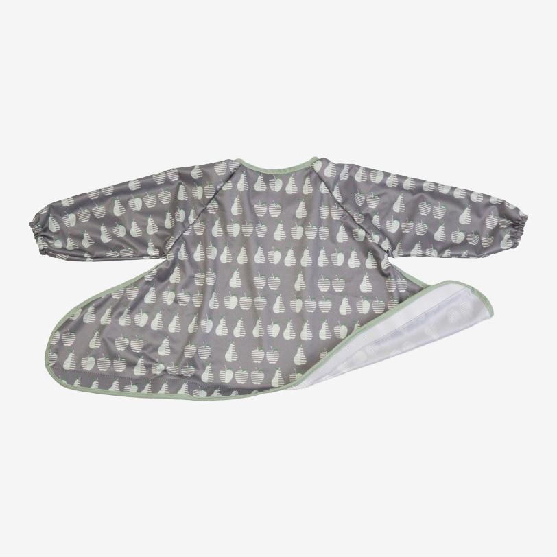 Tidy Tot Lätzchen und Tablett – SET – Graue Äpfel – Lätzchen mit Ärmeln – MamaMilla