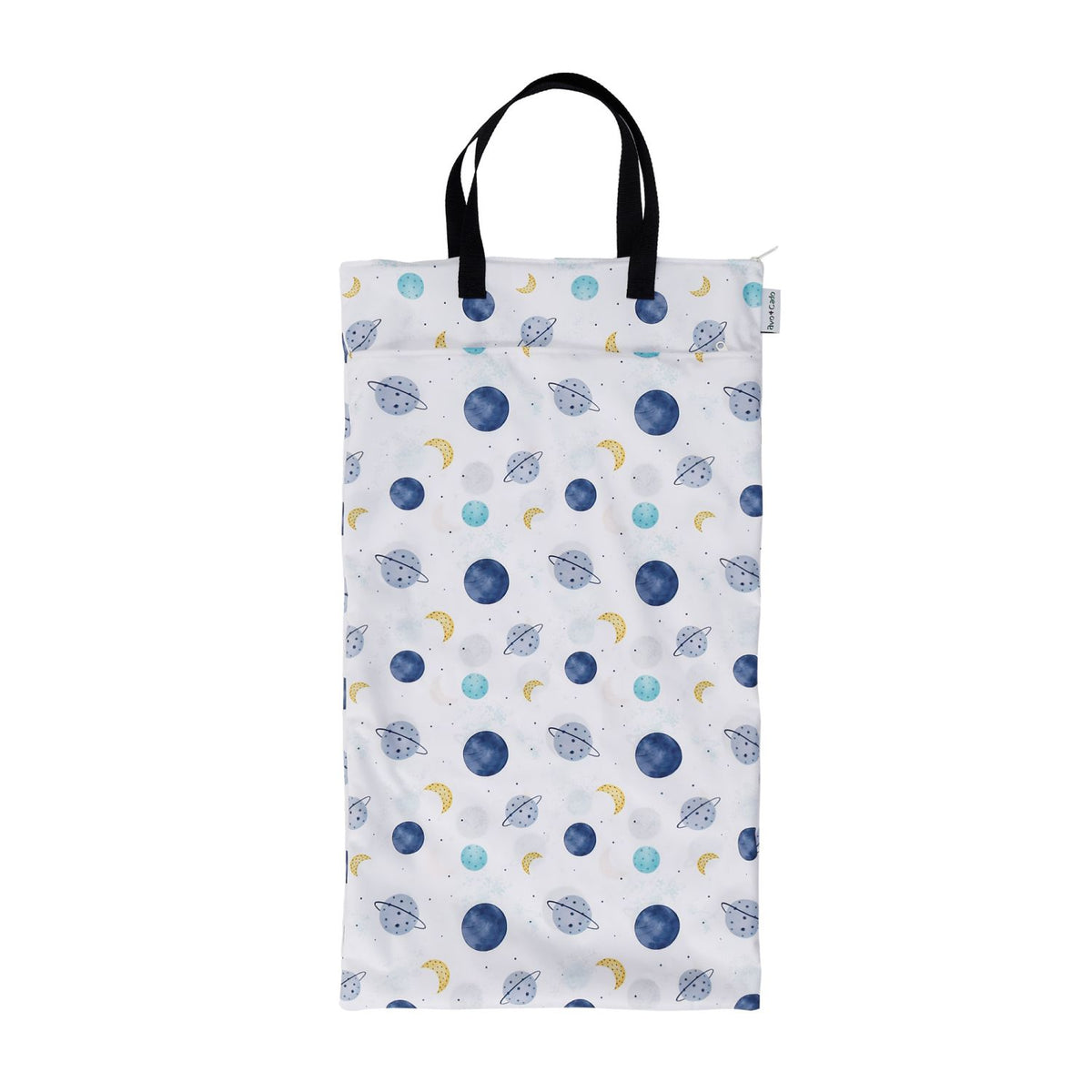 avo+cado Wetbag Large mit zwei Fächern und Hank – Planets – Wetbag groß – MamaMilla
