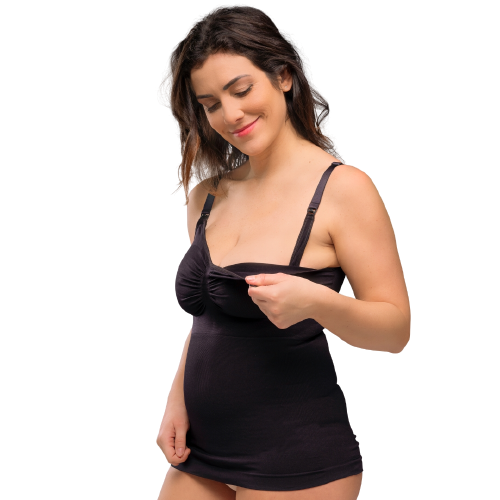 Carriwell Stilltop mit Shapewear – Schwarz – Stillkleidung – MamaMilla
