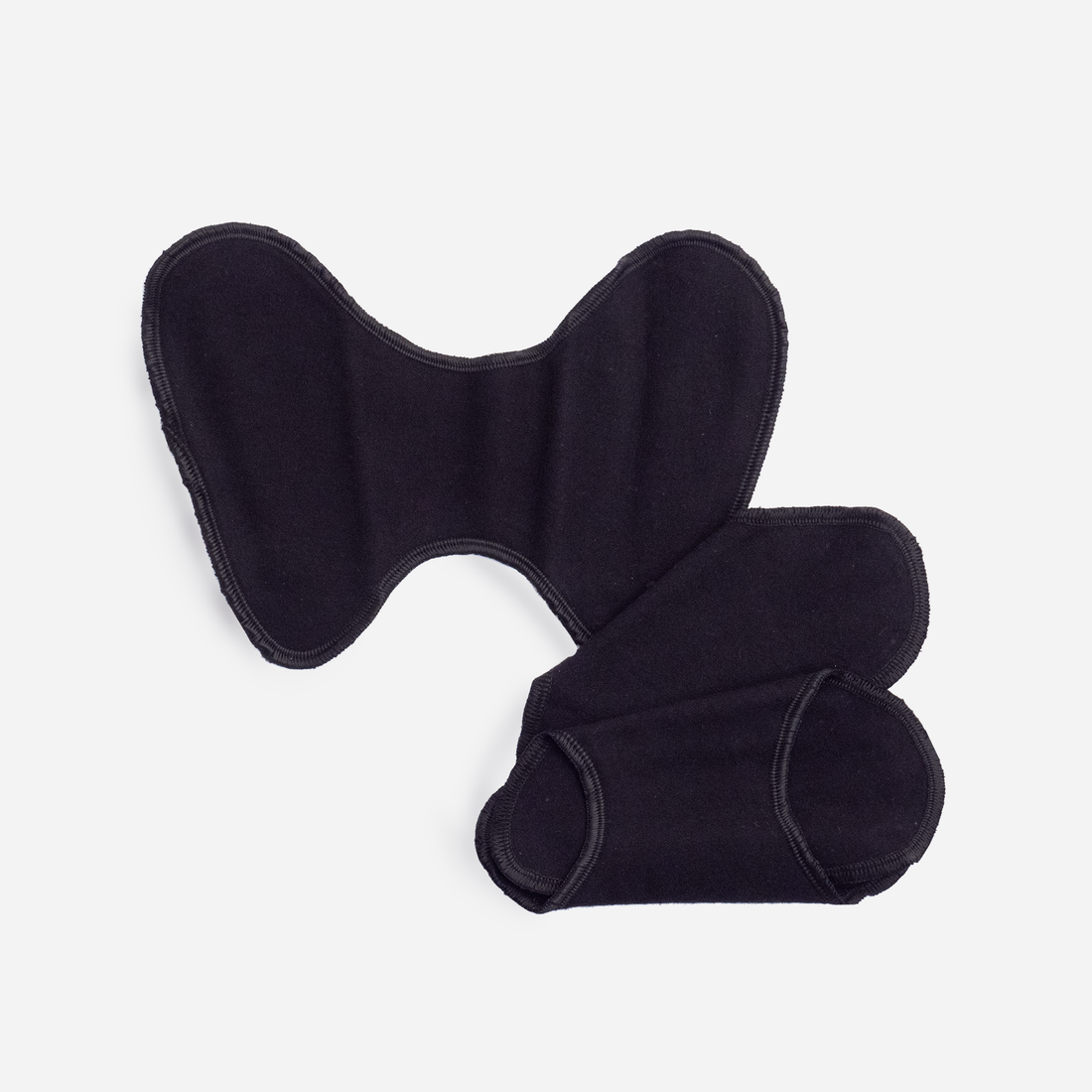 Imse Vimse G-String-Slipeinlagen ohne Knöpfe (Stoffeinlagen) aus Bio-Baumwollflanell – 3 Stück – Schwarz – Slipeinlagen – MamaMilla