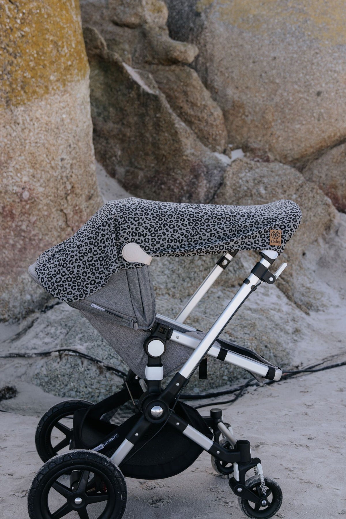 Cloby UV-Decke mit UPF 50+ – Leopard Black Grey – UV-Decke – MamaMilla