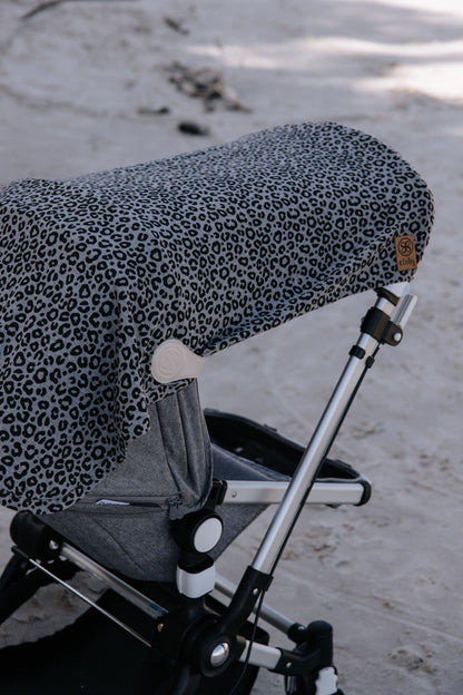 Cloby UV-Decke mit UPF 50+ – Leopard Black Grey – UV-Decke – MamaMilla