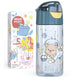BEARFOOT Leichte Trinkflasche mit Griff und einfacher Öffnung – 450 ml – Astronautenbär – Kunststoff-Trinkflasche – MamaMilla