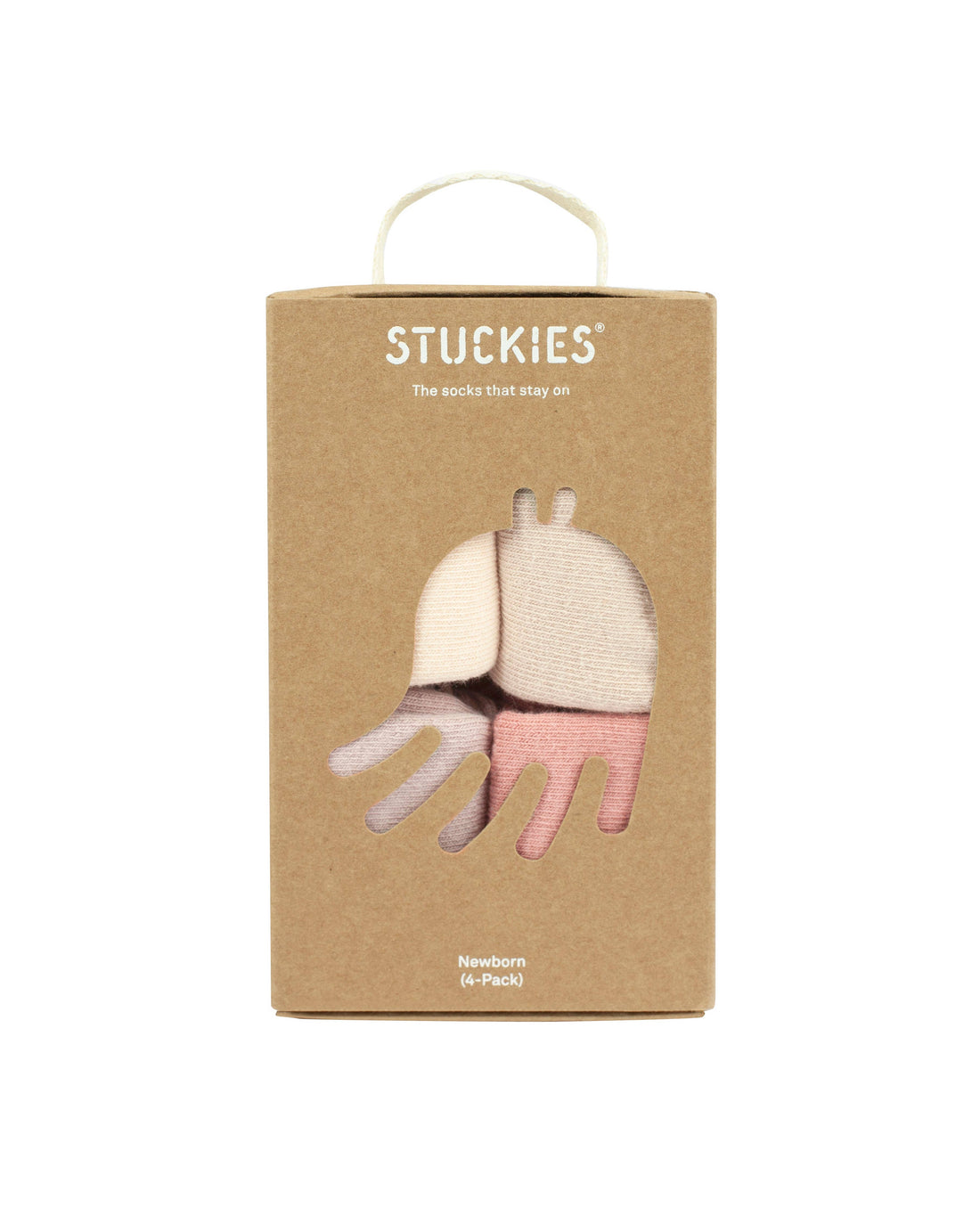 STUCKIES-Socken für Neugeborene mit nahtloser Spitze und „Stay on“ – 4er-Pack – Blossom – Socken – MamaMilla