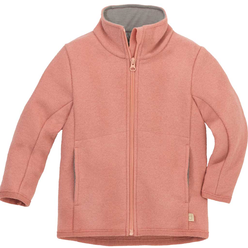 Übergangsjacke aus heller Wolle – Zartrosa – Disana Bio-Babykleidung