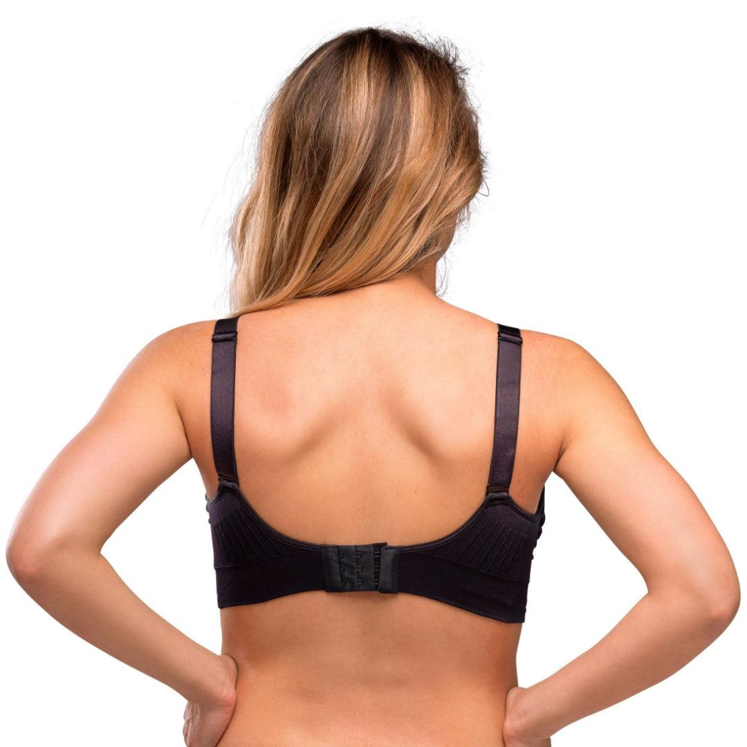 Carriwell Nahtloser Still-BH – Wattiert – Schwarz – Stillkleidung – MamaMilla