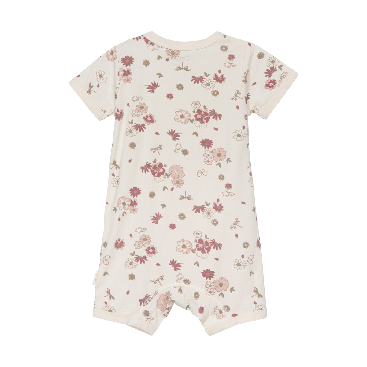 Celavi Overall mit kurzen Ärmeln – Blumenmuster – Rose Cloud – Overall – MamaMilla