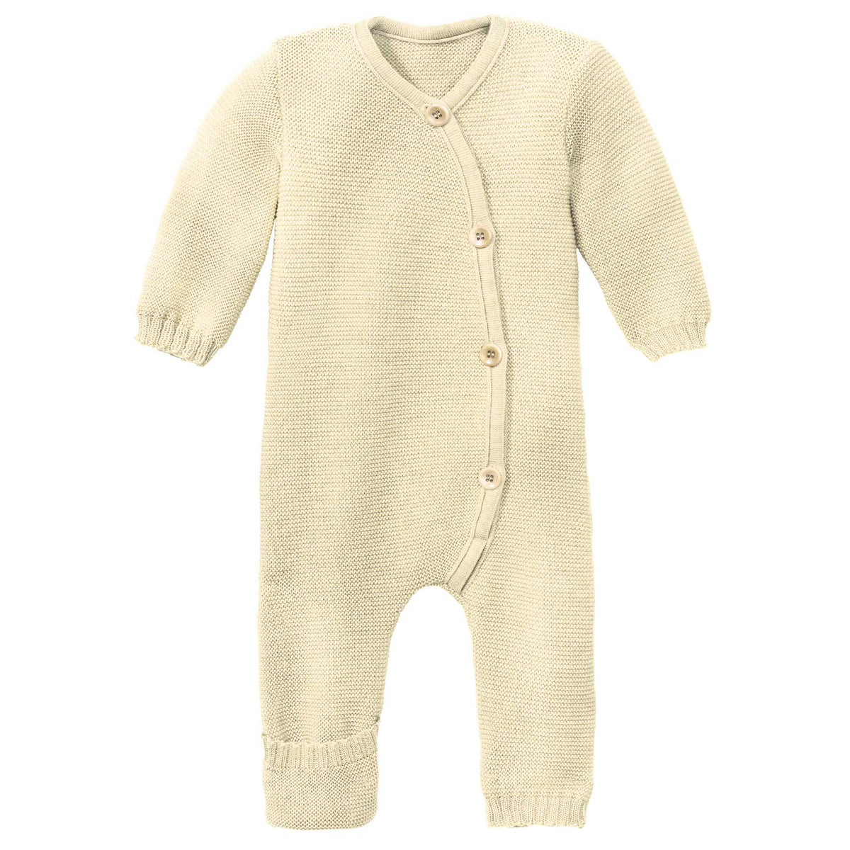Gestrickter Einteiler aus Merinowolle – Natur – Disana Bio-Babykleidung