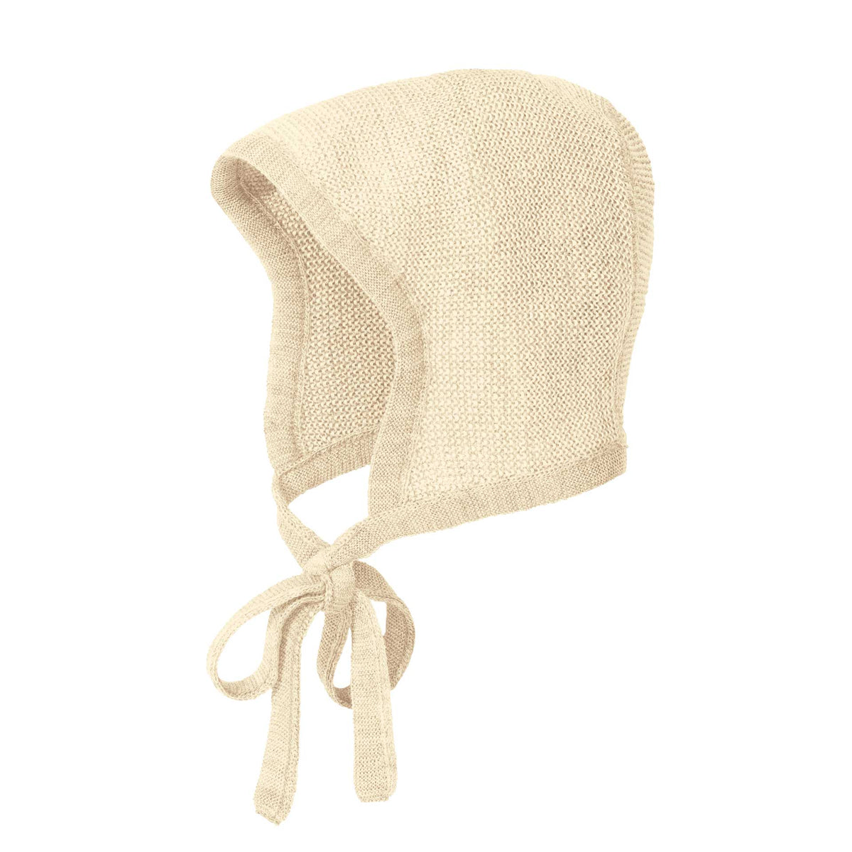 Gestrickte Babymütze aus Merinowolle – Natur – Disana Bio-Babykleidung