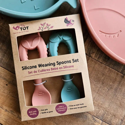 Tidy Tot Silikonlöffel mit Griff – 2 Stück – Besteck – MamaMilla