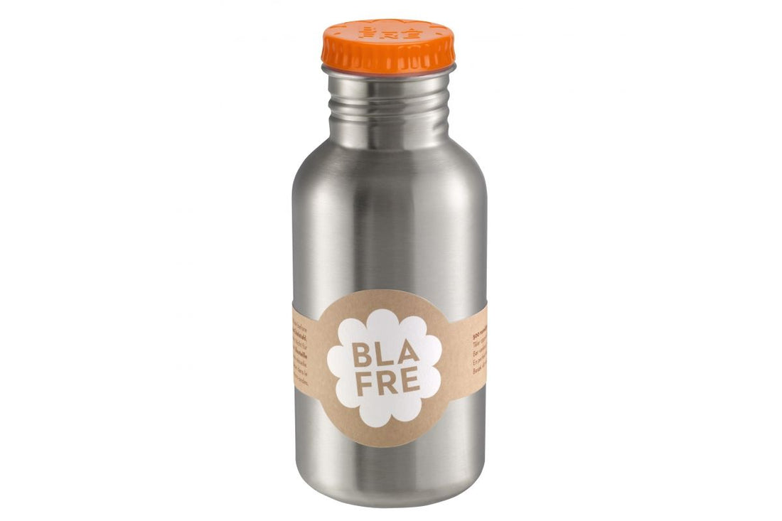 BLAFRE Trinkflasche aus Edelstahl – 500 ml – Orange – Trinkflasche aus Stahl – MamaMilla