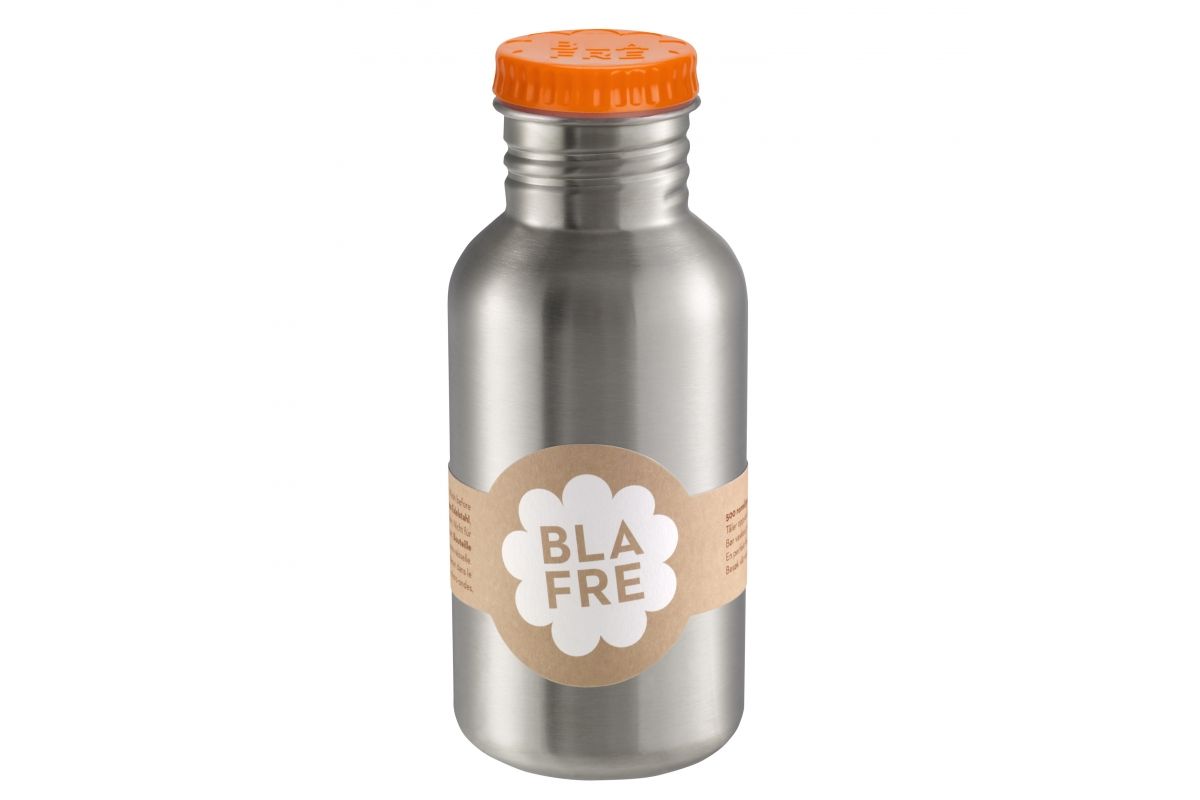 BLAFRE Trinkflasche aus Edelstahl – 500 ml – Orange – Trinkflasche aus Stahl – MamaMilla