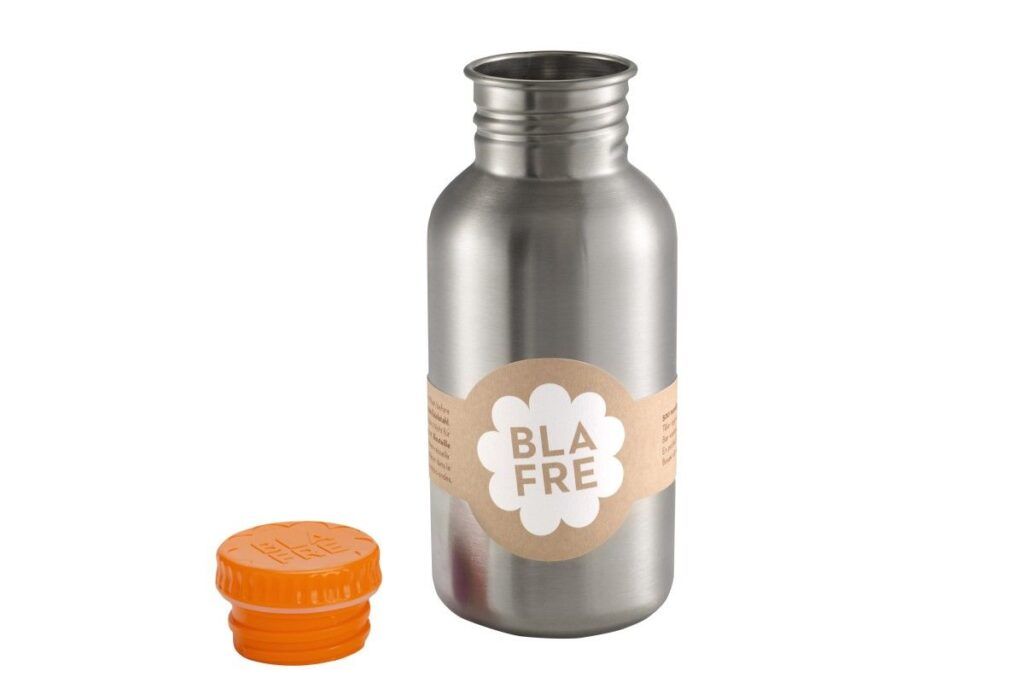 BLAFRE Trinkflasche aus Edelstahl – 500 ml – Orange – Trinkflasche aus Stahl – MamaMilla