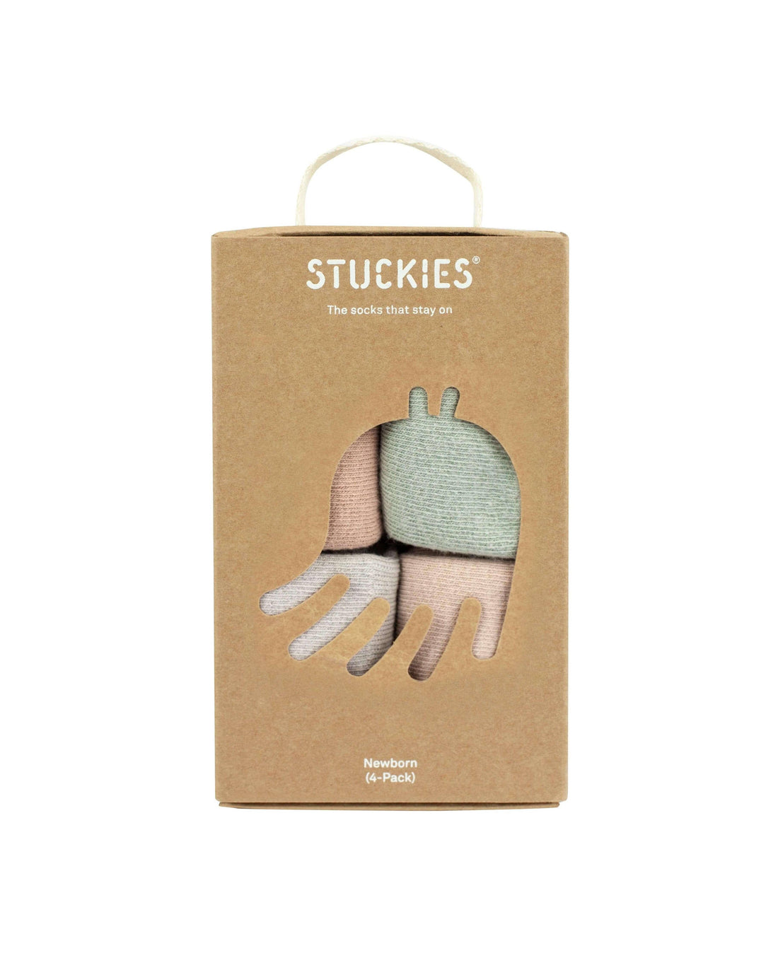 STUCKIES-Socken für Neugeborene mit nahtloser Spitze und „Stay on“ – 4er-Pack – Tides – Socken – MamaMilla