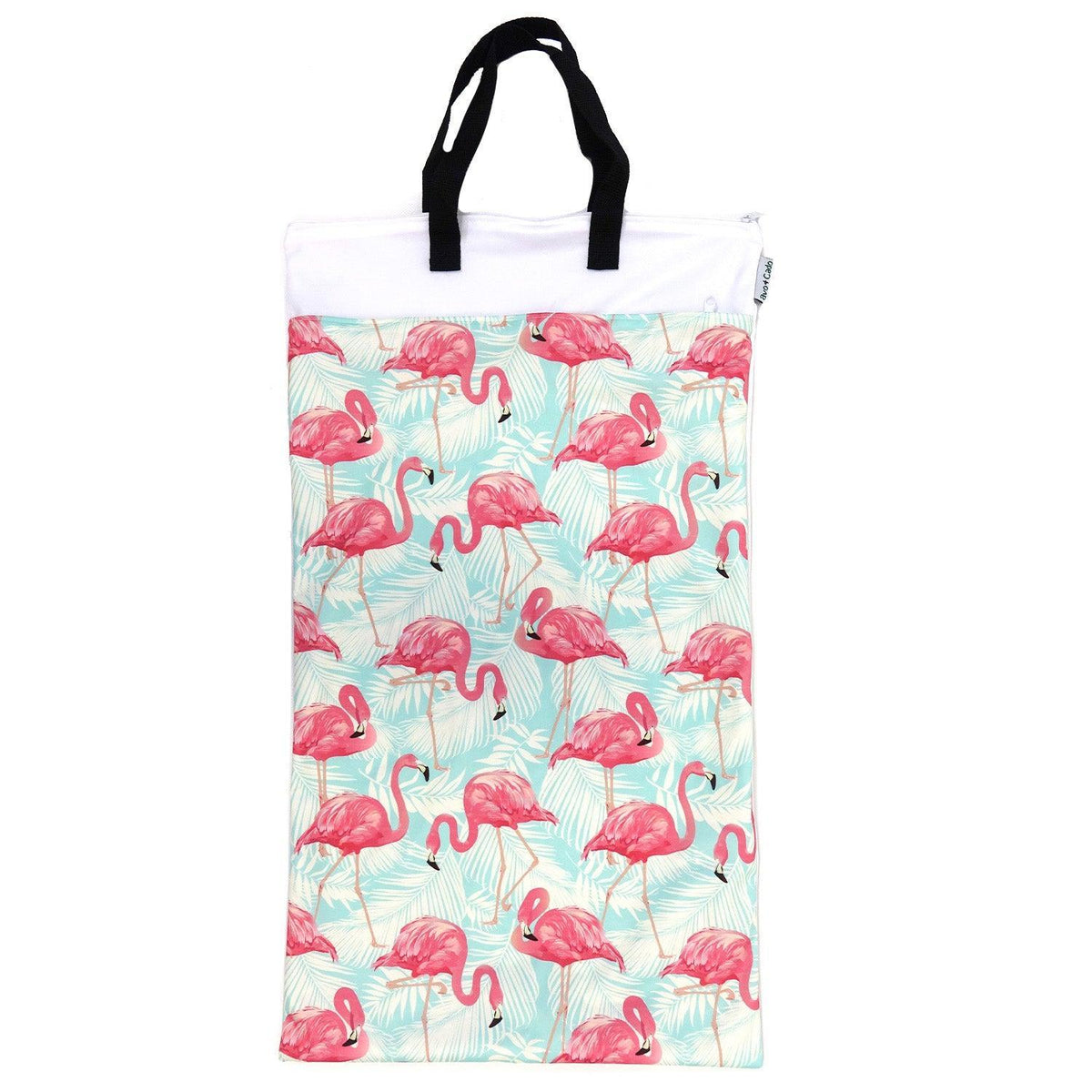 avo+cado Wetbag Large mit zwei Fächern und Hank – Flamingo – Wetbag groß – MamaMilla