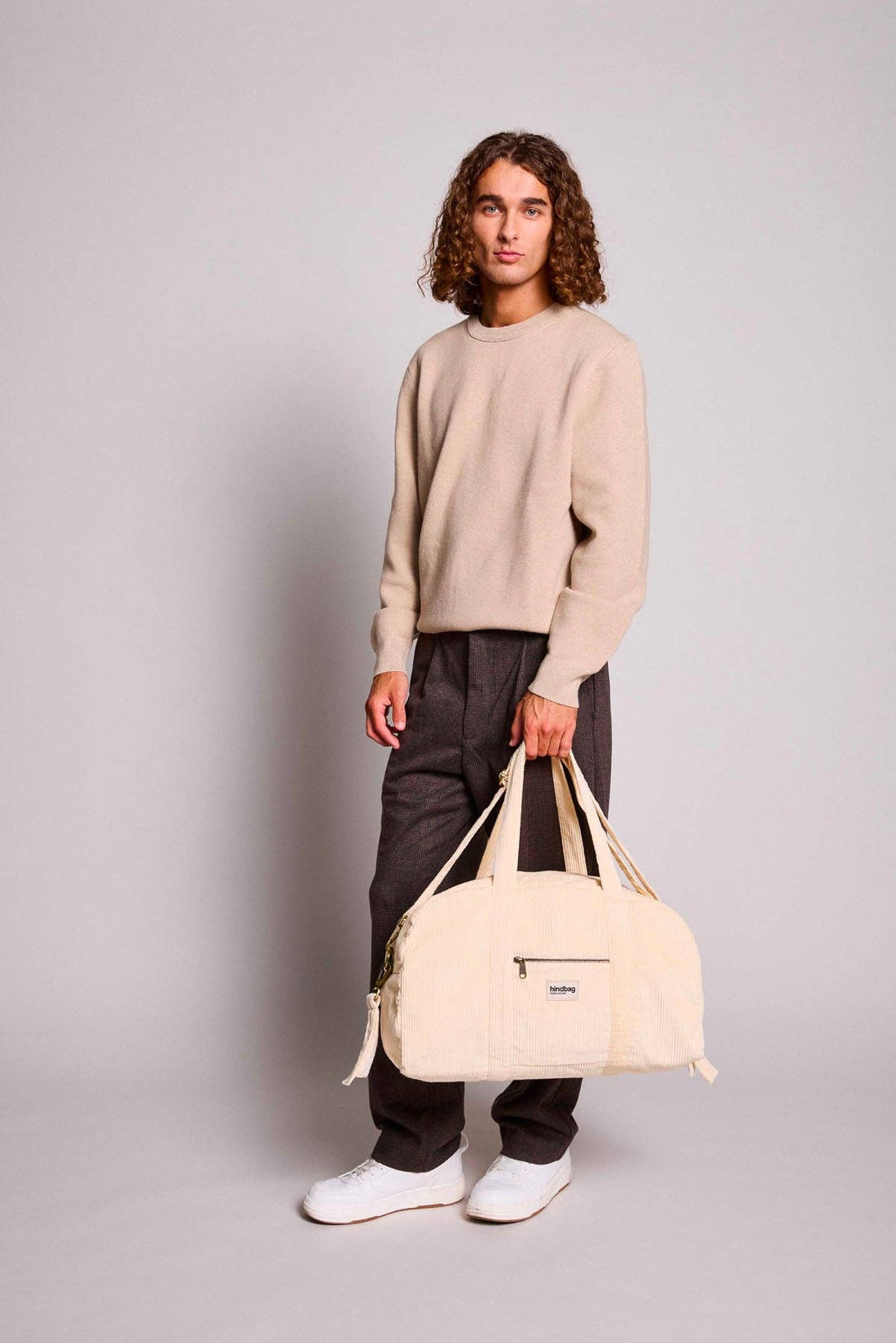 Hindbag Pusletaske - Økologisk Fløjl - Beige