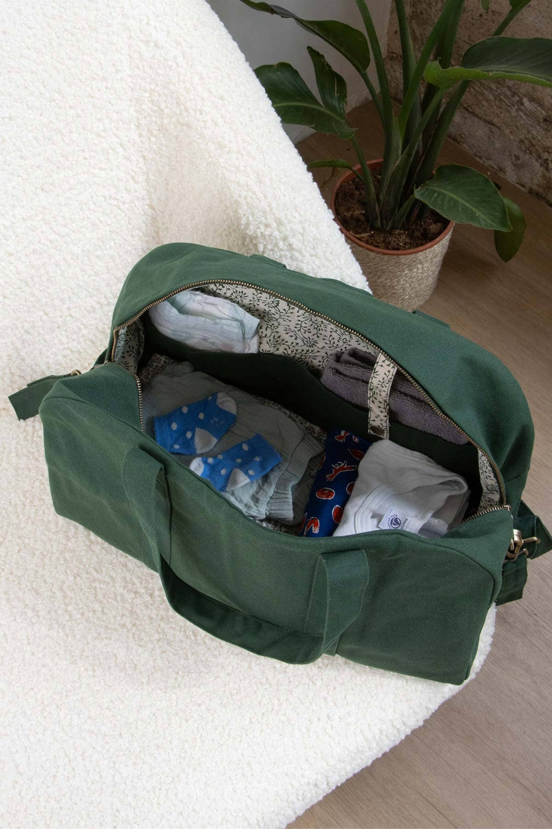 Hindbag Pusletaske - Økologisk Bomuld - Grøn