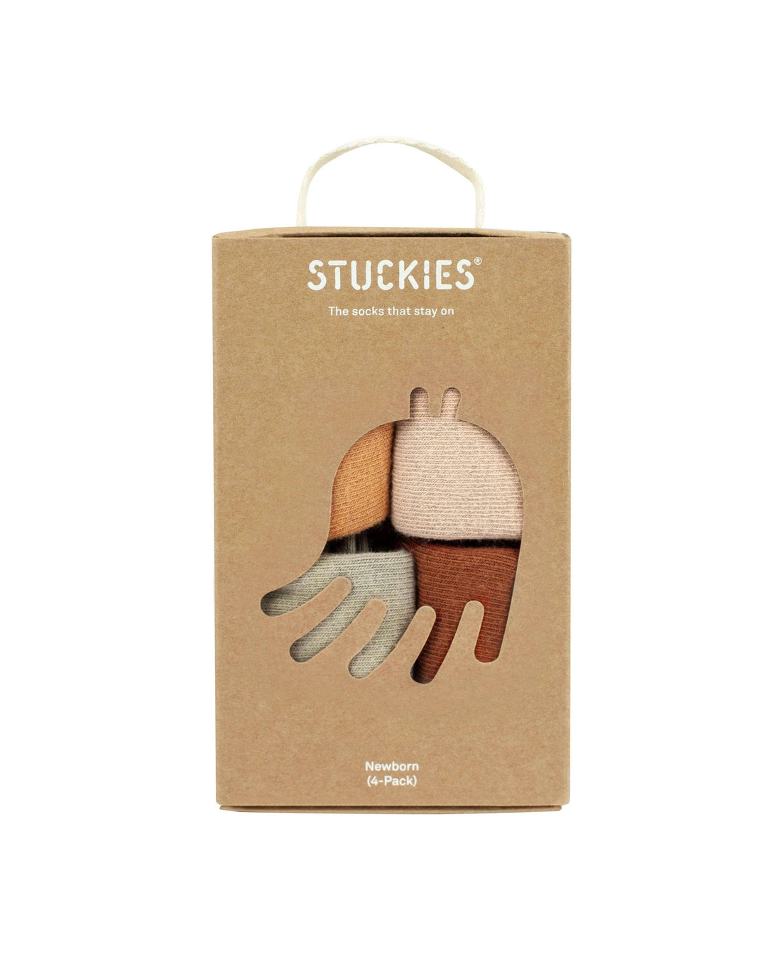 STUCKIES-Socken für Neugeborene mit nahtloser Spitze und „Stay on“ – 4er-Pack – Quaste – Socken – MamaMilla