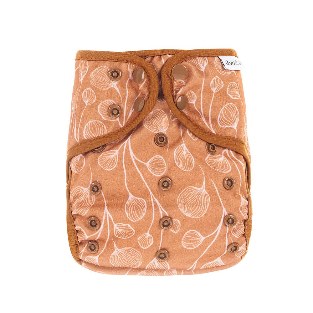 avo+cado One Size Explorer Windelüberzug – Wildpflanzen, Naturküche, Knospen, Giersch, Sand, Pampasgras, Moss, Mauve, Blätter, Kräuter, Grau, Pusteblume – – MamaMilla