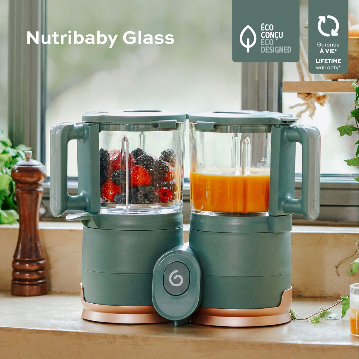 Babymoov Lebensmittelmaschine - Nutribaby One - Glas - Lebensmittelmaschine - MamaMilla
