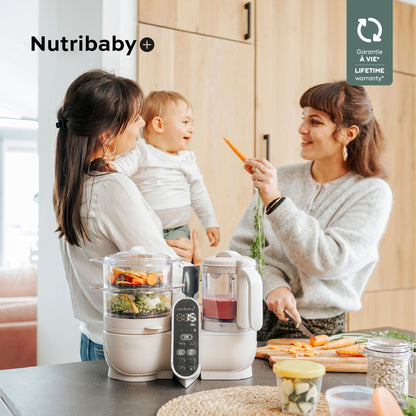 Babymoov Lebensmittelmaschine – Nutribaby Plus – Mineral Beige – Lebensmittelmaschine – MamaMilla