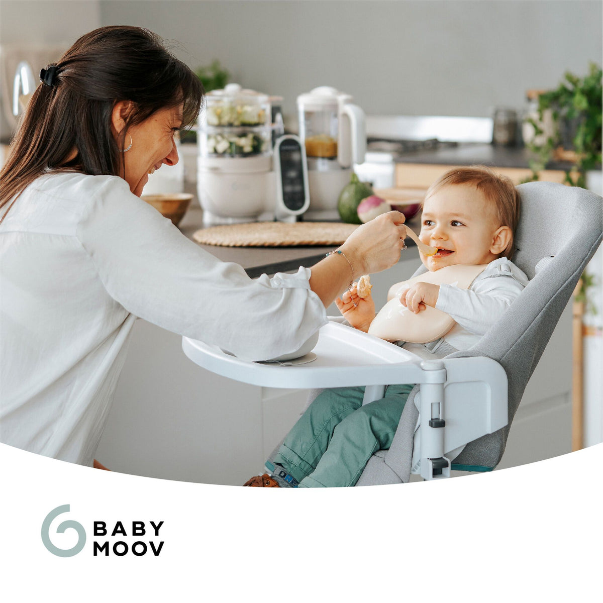 Babymoov Lebensmittelmaschine – Nutribaby Plus – Mineral Beige – Lebensmittelmaschine – MamaMilla